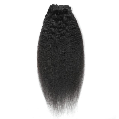 Kinky Straight Clip-In Human Hair Extensions