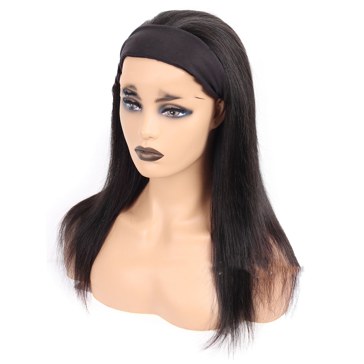 Natural Look Human Hair Headband Wig