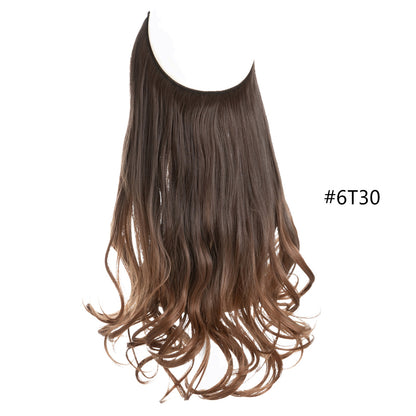 Fishing Line Large Wave Multi-color Gradient Hair Extensions