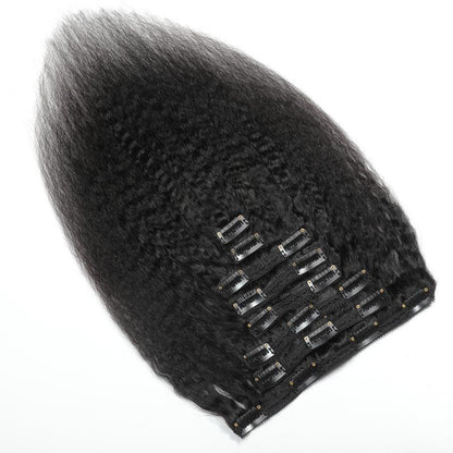 Kinky Straight Clip-In Human Hair Extensions
