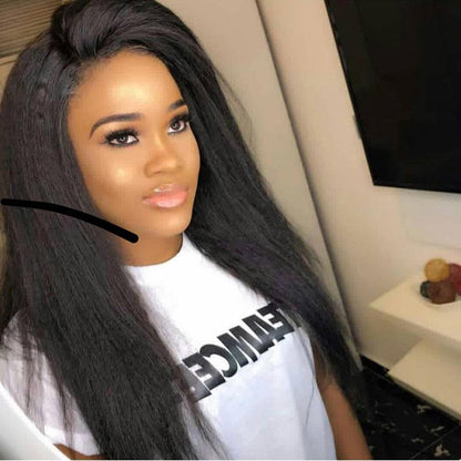 Kinky Straight Clip-In Human Hair Extensions