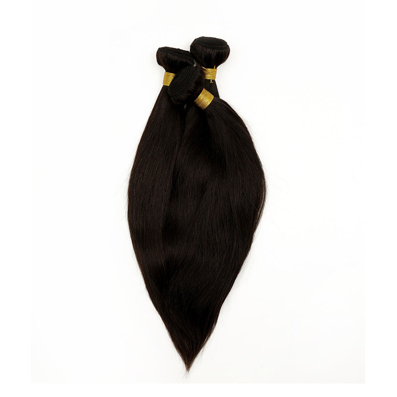 Natural Color Human Hair Bundles Straight Extensions