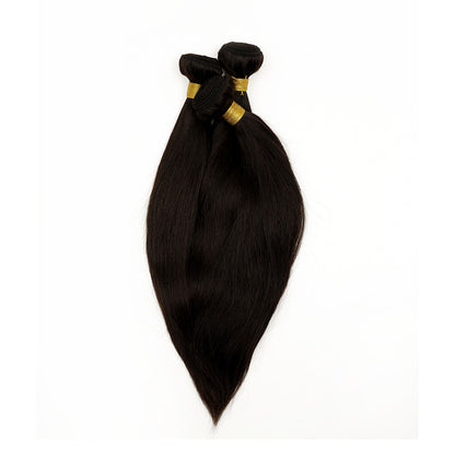 Natural Color Human Hair Bundles Straight Extensions