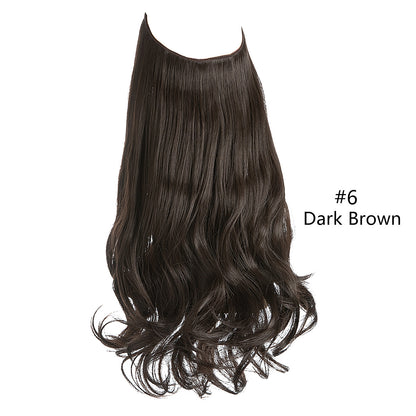 Fishing Line Large Wave Multi-color Gradient Hair Extensions
