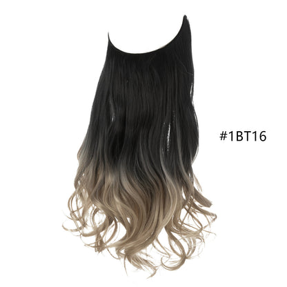 Fishing Line Large Wave Multi-color Gradient Hair Extensions
