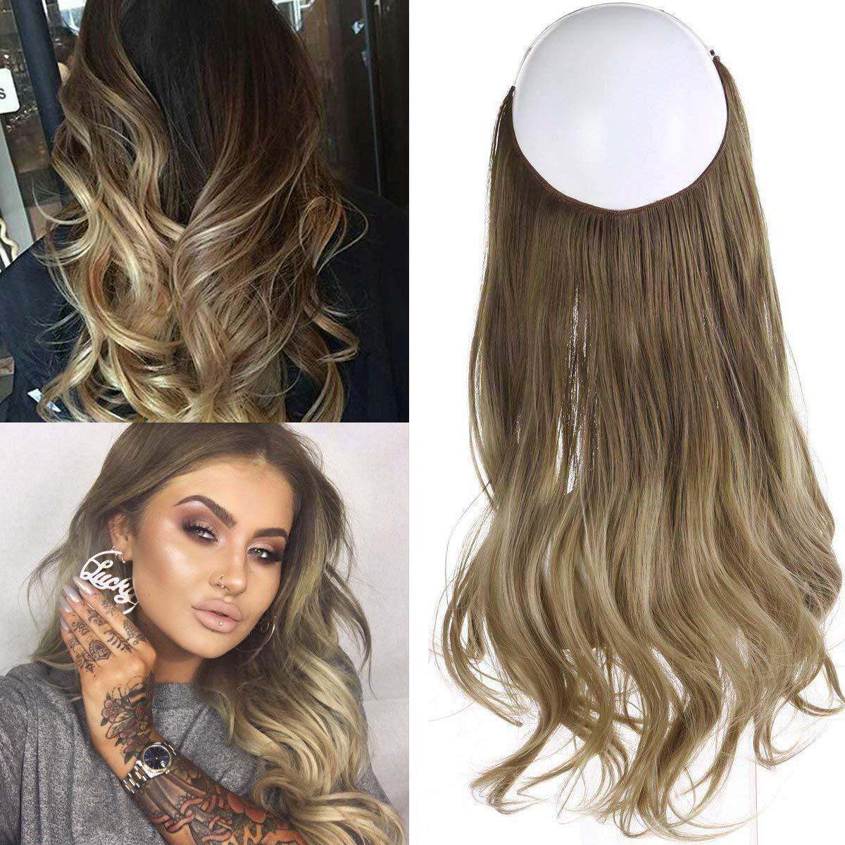 Fishing Line Large Wave Multi-color Gradient Hair Extensions