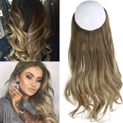 Fishing Line Large Wave Multi-color Gradient Hair Extensions