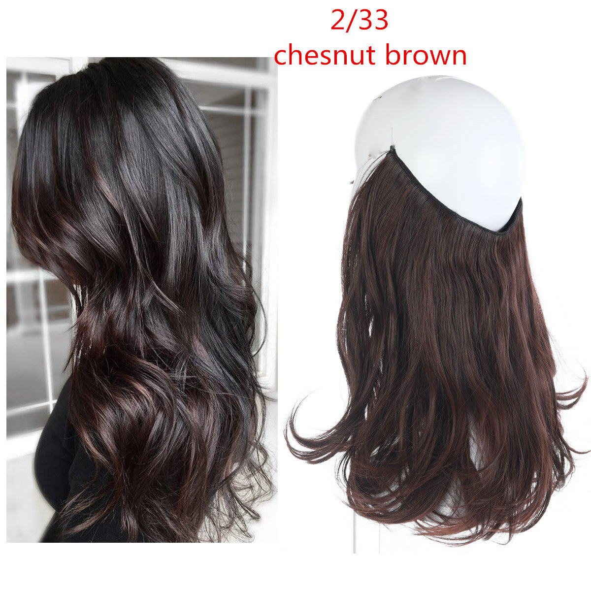 Fishing Line Large Wave Multi-color Gradient Hair Extensions