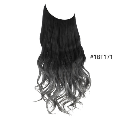 Fishing Line Large Wave Multi-color Gradient Hair Extensions